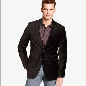 Calvin Klein Black Velvet Blazer Size 38R